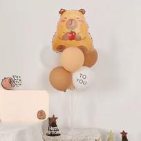 Adorable Capybara Dolphin Balloon Set Children's Birthday Party Decoration Scene Arrangement Photography Props Balloons