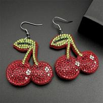 Lovely Little Cherry Dangle Earrings For Women Girls Handmade Woven Beads Red Fruit Sweet Ear Ring Daily Wear Jewelry Gifts