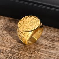 Vnox Cool Punk Norse Viking Thor Mjolnir Hammer Rings for Men,Solid Stainless Steel Metal Rock Axe Signet Finger Bands Jewelry 8