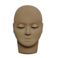 Lash Mannequin Head Simulated with Removable Eyelids False Eyelash Extensions Practice Head Model Makeup