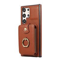 Wallet Case for Samsung Galaxy S26 Ultra/S26 Plus/S26 with Card Holder, 360° Rotation Ring Kickstand, RFID Shockproof Cover For Galaxy S26 ruda