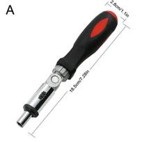 1Pc Multi-Function Magnetic Ratchet Screwdriver - 0-180° Angle Adjustable 1/4  Hex Driver with Bidirectional Rotation