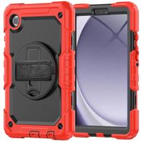 For Samsung Galaxy TAB A9/A9 Plus Military Grade Shockproof Protector Silicone Cover Case + Pencil Holder+Handle Shoulder Strap For Tab A9