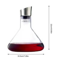 Wine Decanter 1500ml Crystal Glass Wine Carafe Bottle with Built-in-Dispenser Wine Hand-Held Aerator for White and Red Wine
