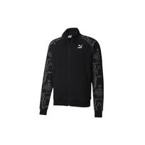 PUMA Luxe Aop Track Full-zip Printing Casual Zipper Stand Collar Sports Knit Jacket Black Gray Men's 530310-51 XS