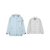 Skechers Magic Cube Series 3 In 1 Warm Down Liner Waterproof Windproof Wear Resistant Outdoor Sports Hiking Travel Commuting Jacket L424W169-022G S