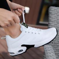 Didelio dydžio balti sportbačiai Moteriški bėgimo bateliai Vyriški madingi vaikščiojimo lauke Oro amortizatoriai Moteriški Sportiniai Vyriški Sportiniai Sneaker 35 balta