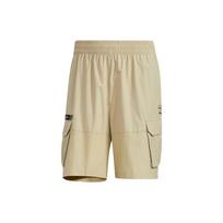 Men's adidas neo Athleisure Casual Sports Solid Color Woven Cargo Pocket Shorts Khaki HC9743 S