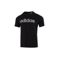adidas neo Athleisure Casual Sports Breathable Alphabet Logo Solid Color Round Neck Short Sleeve Black Men's HD7066 S