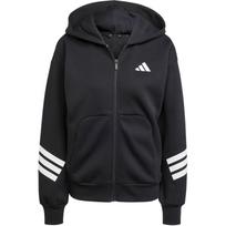 (WMNS) adidas Future Icons 3-Stripes Full-Zip Hoodie Asia Sizing 'Black White' Women's JE0171 L