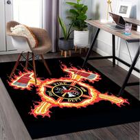 Fire Department Chair Mat: Flame-Themed Home Decor,Office Rug,Gift for Firefighters,Suitable for Bedroom,Living Room,Various Rooms0109033A 100cm x 120cm