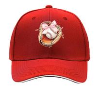Womens Baseball Glove Pink Bow Sandwich Baseball Cap One Size