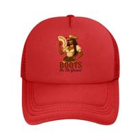 Vintage Western Cowboy Boots On The Ground Art Print Home Decor  Mesh Baseball Cap Hip Hop Adjustable