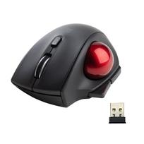Sanwa Direct Wireless Trackball Mouse, Compact, Quiet, MacWindows Compatible, 5 Buttons (BackForward Buttons), Black, 400-MAWTB180BK