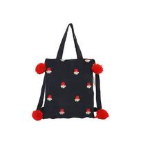 Cute Popcorn Embroidery Shoulder Bags for Women College Student Girls Crossbody Bag Versatile Large Capacity Ladies Handbag Tote