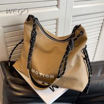 Large-Capacity Bags One-Shoulder Joker Simple Ladies Fashion Women's Large-capacity New Shoulder Messenger Commuter Tote Bag chaki