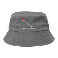 Style I Have Potential Energy Funny Physics Math Jokes Bucket Hat Women Sports  Fishing Hats Spring Picnic Headwear One Size