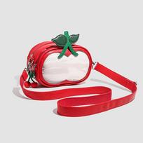 Creative Women's Ita Bag,original Cute Kawaii Cherry Shape Street Harajuku Girl Crossbody Bag Clear Y2k Lolita Sweet Handbag Sac 20x9x13cm raudona