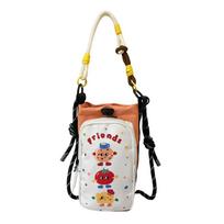 Cartoon Printed Fashionable Crossbody Bag Dopamine Style Lightweight Bag  Outdoor Travel oranžinė