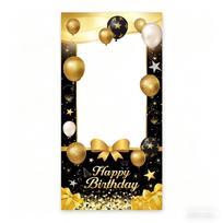 Birthday Party Photo Booth Frame Prop with Balloon and Gift Design for Celebration and Event Decoration Suitable for Indoor and Outdoor Use