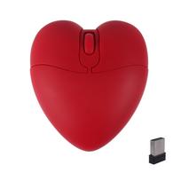 Bluetooth Wireless Mouse, 2.4GHz & USB Compatible, Cute Heart Shape, Small, Lightweight, Wireless, Portable, for WomenChildren, Compatible with