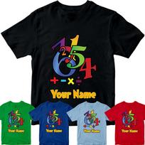 Personalised National Numeracy Number Day T-Shirts Maths Day Boys Girls#ND #15 L