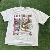 Vintage T Shirt Mens XXL Grey Single Stitch Graphic Print 90s Hockey USA XXXXL