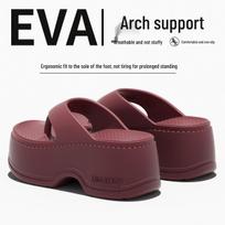 2026 Women's Squishy Feel Cool Summer Slippers with Increased Height & Non-Slip Thick Platform Sole 37-38