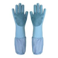 Pet Bathing Gloves, Silicone Hair Removal and Massage Gloves, High-Density Teeth Cleaning Gloves, Pet Grooming Gloves for Cats and Dogs ežero mėlyna spalva