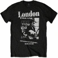 Bob Dylan Unisex Adult Scraps Cotton T-Shirt (S) (Black) S įvairiaspalvis