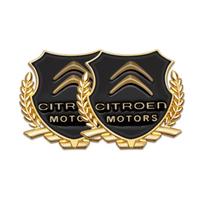 2Pcs Metal Car Shield Logo Side Body Tail Trunk Sticker For Citroen C4 C3 C5 C1 C2 Berlingo Picasso Saxo DS3 Jumpy C-Elysee