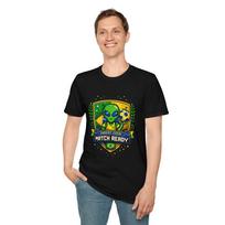 Retro Arcade Alien Brazil Soccer Crest Children's Children's T  Children's T-shirt | Insert Coin Match Ready 160