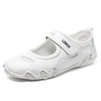 Women's Plus Size Genuine Leather Velcro Outdoor Casual Summer Sports Shoes 43