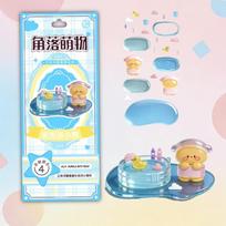 Cute Animals Translucent Relief Stickers Lovely Cartoon Pattern Craft Accessory for Scrapbook Making Notebook Art Decoration