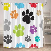 Funny Cartoon Animals Shower Curta Cute Panda Owl Pet Cat Kids Bath Curtain Polyester Fabric Children Home Bathroom Decor Set (as the picture,90x180cm-35x70in)