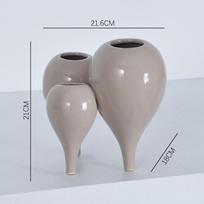Ceramic Vase Three-piece Balloon Set Flower Vase Abstract Bubble Ceramic Handicraft Flower Arranger Home Decoration Accessoires