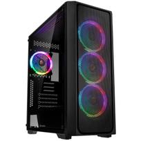 RAIJINTEK PONOS MS4 High-End Mid-Tower PC Case: Full Mesh, Equipped with 4 x 12025 ARGB Fans, Ideal for Gaming PCs, Water Cooling Compatible,