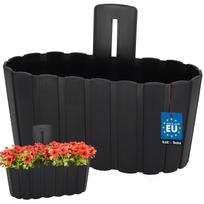 Sieninis gėlių vazonas sienai tvirtinamas Rustic Anthracite 280 mm