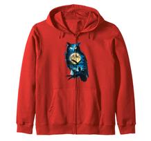 Cute owl zip hoodie for nighttime owl fans