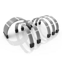 LINKUP 50cm PSU Cable Extension with Sleeve, Custom Mod PC Power Supply, Braided with Comb, Compatible with RTX3090, 6-Pack  1x 24P  2x 8P (4+4) CPU
