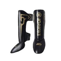 1 Pair PU Leather Shin Guards Lightweight MMA Muay Thai Leg Ankle Protector for Adults Kids Kickboxing Boxing Training Gear S