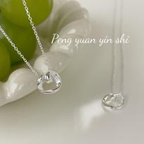 Elegant S925 Sterling Silver Mobius Ring Necklace for Women - Trendy New Year Style, High-End Design Collarbone Chain 925 Silver