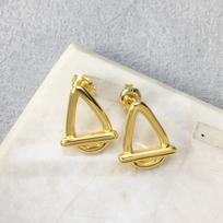 UNOde50 Geometric Water Drop Trendy Earrings auksas