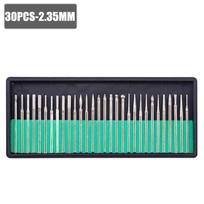 With Box for Dremel Electric Grinder Power Accessories Abrasive Drill Bit Rotary Tool Set 2.35 3mm 30pcs Shank Diamond Burs Set
