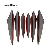 4/6pcs Universal Front Bumper Lip Diffuser Splitter Fins Body Spoiler Car Tuning Canards Valence Car Decoration Decoration