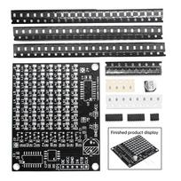 64LED/256LED Red Display LED SMD Dot Matrix Advertising Screen Welding Practice Kit Fun DIY Electronic Kit Soldering Practice