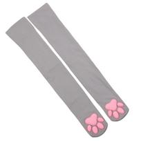 Cute Cat Paw Stockings Pink Paw Pads Long Socks Harajuku 3D Kitten Claw Socks  Lolita JK