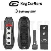 Key Crafters Atsarginis korpusas KR55WK50138 Nuotolinio automobilio rakto dėklas Porsche Cayenne Panamera Macan 911 718 Cayman 2010-18