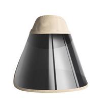 Beach Cap Portable Women Sun Hat Rollable Anti-UV Protection Empty Visor Cap Solar Protection Large Wide Brim Sunshade Cap Sport chaki