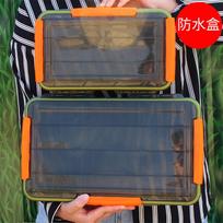 Waterproof Fishing Tackle Box with Triple Side Lock Durable Storage Container for Lures Hooks and Fishing Accessories with Transparent Lid One Size